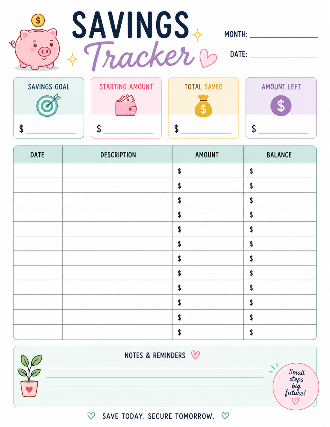 Savings Tracker