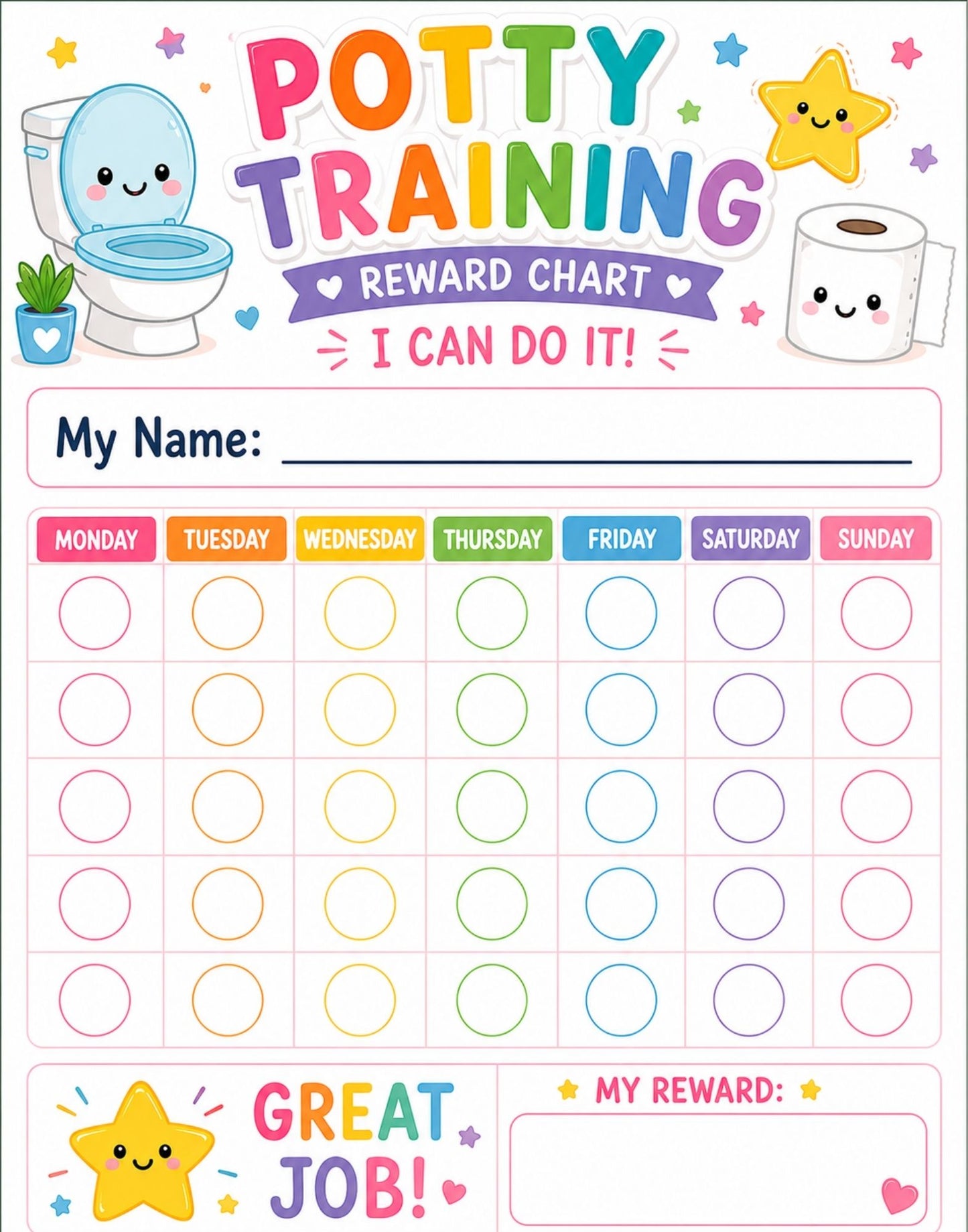 Potty Training Rewards Chart